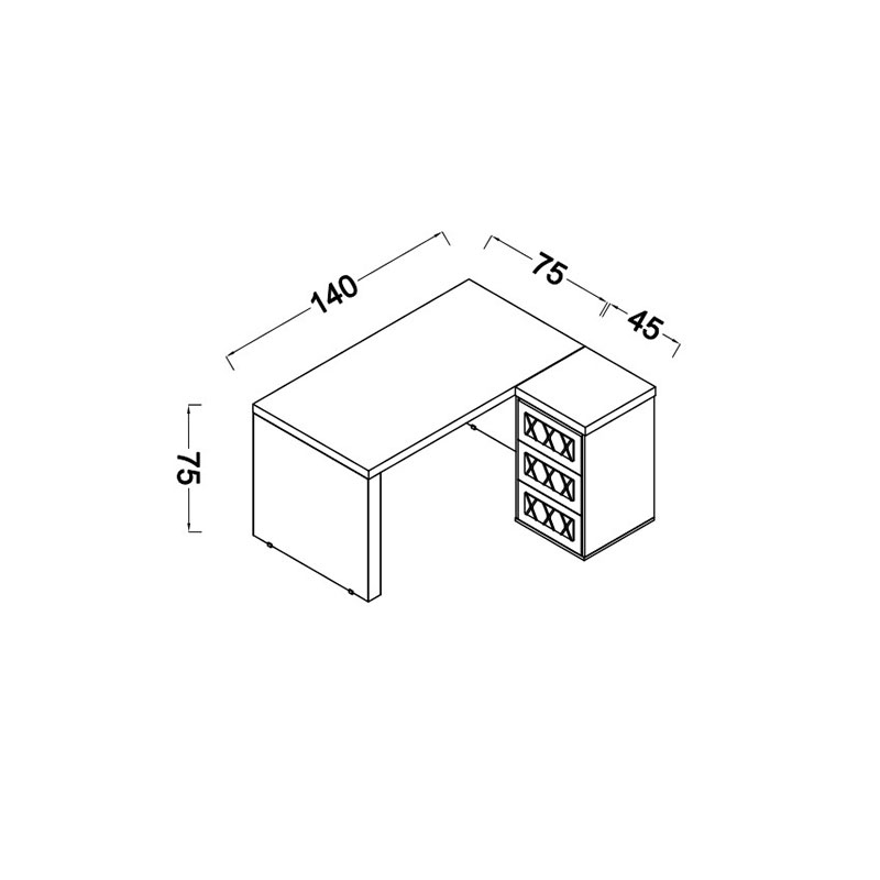 میز کارمندی سینما چوب مدل پاچیرا - Thumbnail 1
